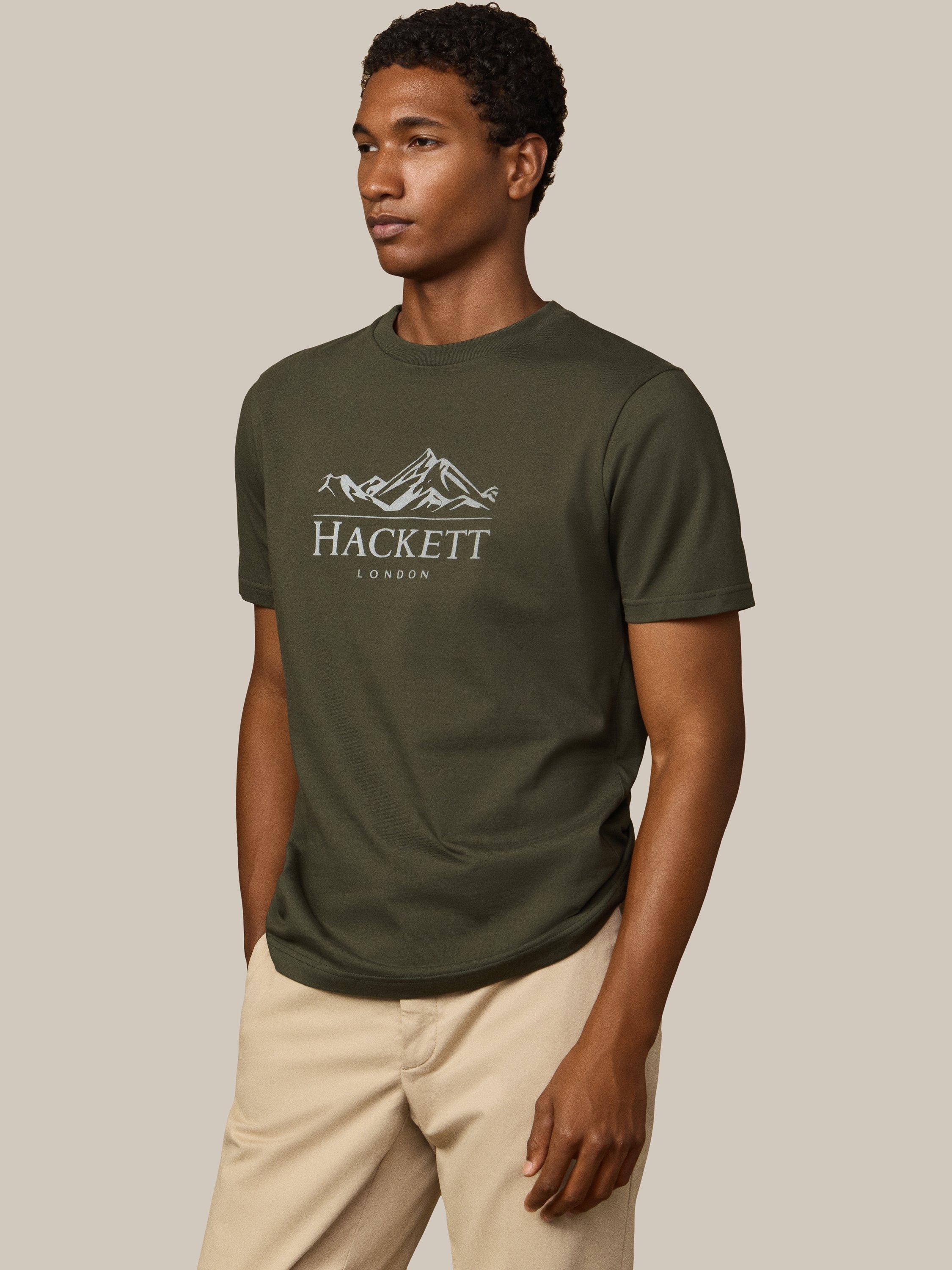 Product image 6 of 7, which shows Hackett London Classic Fit Peaks T-Shirt, Forest Green, XXXL