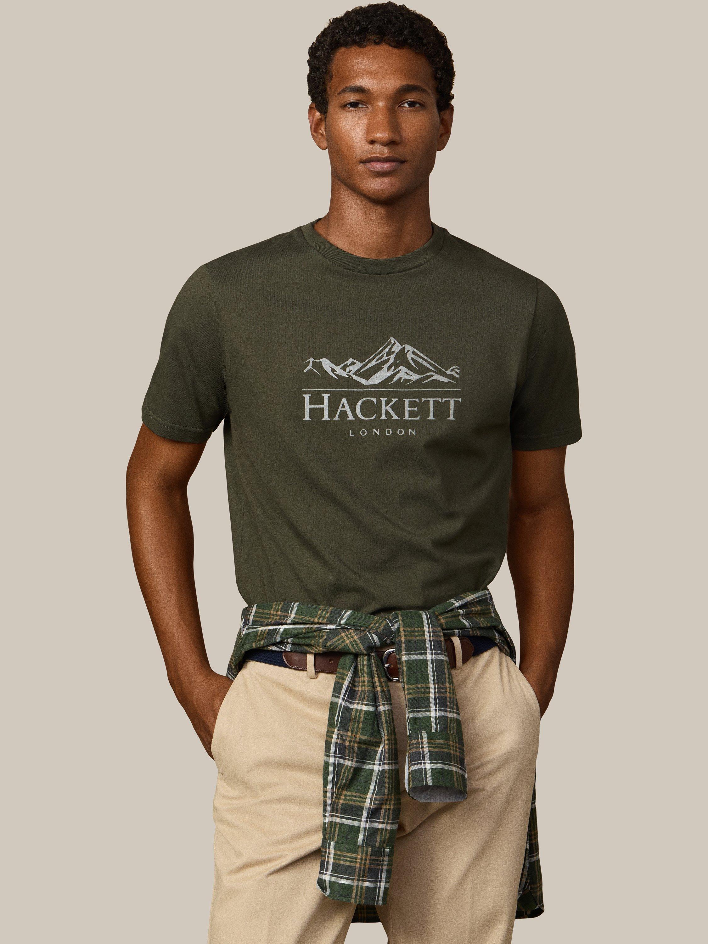 Product image 7 of 7, which shows Hackett London Classic Fit Peaks T-Shirt, Forest Green, XXXL