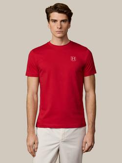 Hackett London Cotton Classic Fit Logo T-Shirt, Breton Red, Breton Red