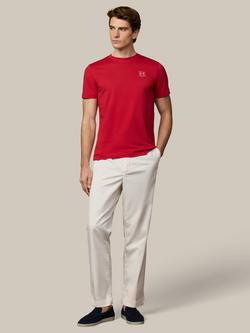 Hackett London Cotton Classic Fit Logo T-Shirt, Breton Red - view 2, Breton Red