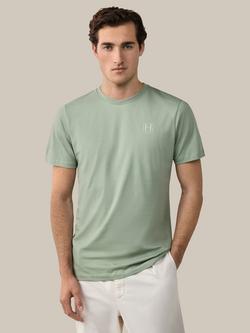Hackett London Cotton Classic Fit Short Sleeve Archive H T-Shirt, Sage Green, Sage Green
