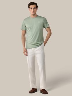 Hackett London Cotton Classic Fit Short Sleeve Archive H T-Shirt, Sage Green - view 2, Sage Green