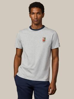 Hackett London Cotton Regular Fit London Rowing Club T-Shirt, Light Grey Marl, Light Grey Marl