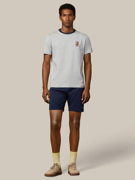 Hackett London Cotton Regular Fit London Rowing Club T-Shirt, Light Grey Marl - view 2, Light Grey Marl