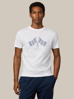 Hackett London Cotton Regular Fit Rowing Club Graphic T-Shirt, Optic White, Optic White