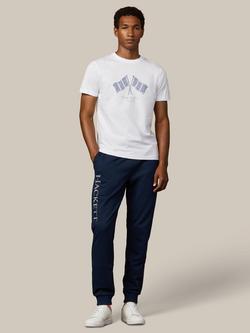 Hackett London Cotton Regular Fit Rowing Club Graphic T-Shirt, Optic White - view 2, Optic White