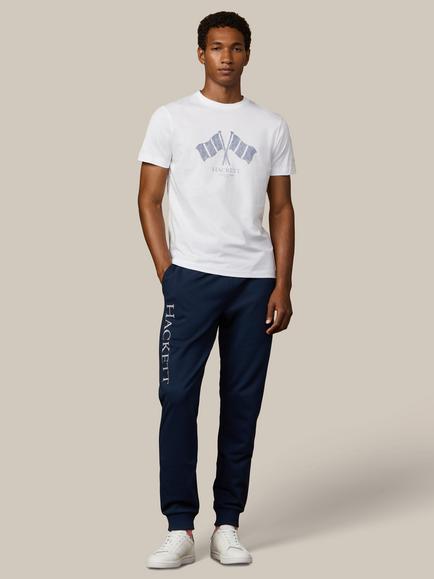 Hackett London Heritage Regular Fit Rowing Club Graphic T-Shirt, Optic White - view 2, Optic White