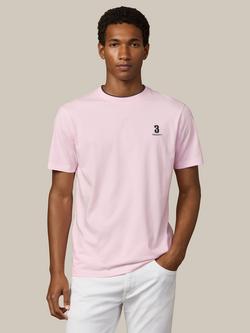 Hackett London Cotton Regular Fit Short Sleeve No.3 T-Shirt, Light Pink, Light Pink