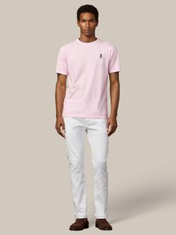 Hackett London Cotton Regular Fit Short Sleeve No.3 T-Shirt, Light Pink - view 2, Light Pink