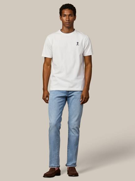 Hackett London Heritage Regular Fit Short Sleeve No.2 T-Shirt, Off White - view 2, Off White