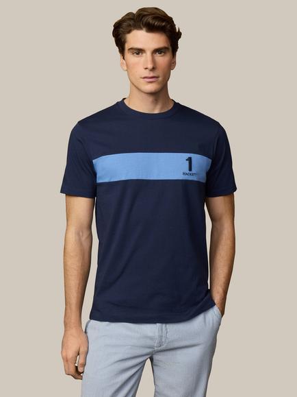 Hackett London Heritage Regular Fit Short Sleeve No. Stripe T-Shirt, Old Navy