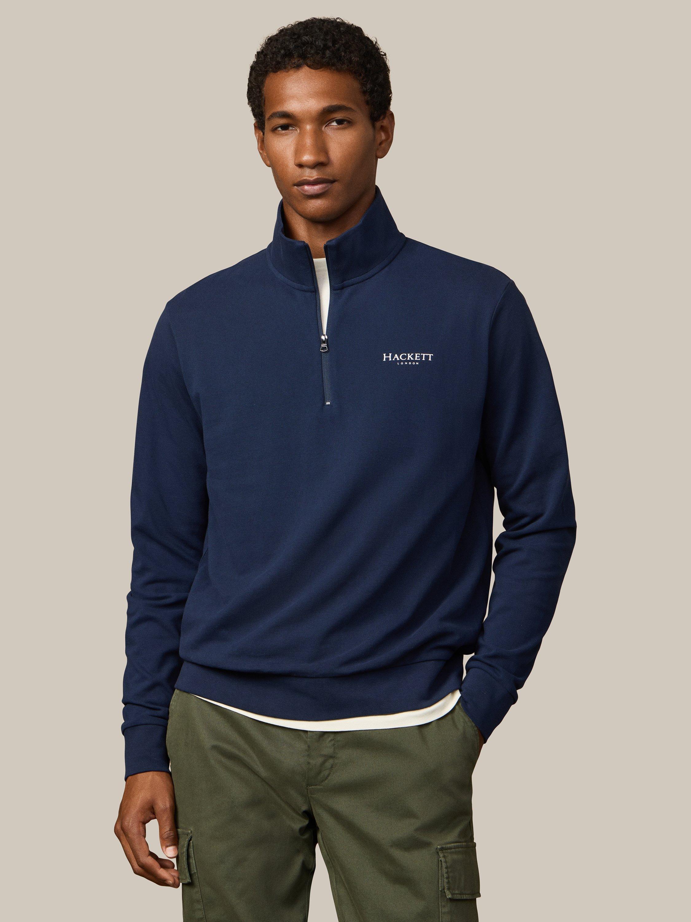 Product image 1 of 8, which shows Hackett London Cotton Quarter-Zip Sweatshirt, Old Navy, XXXL