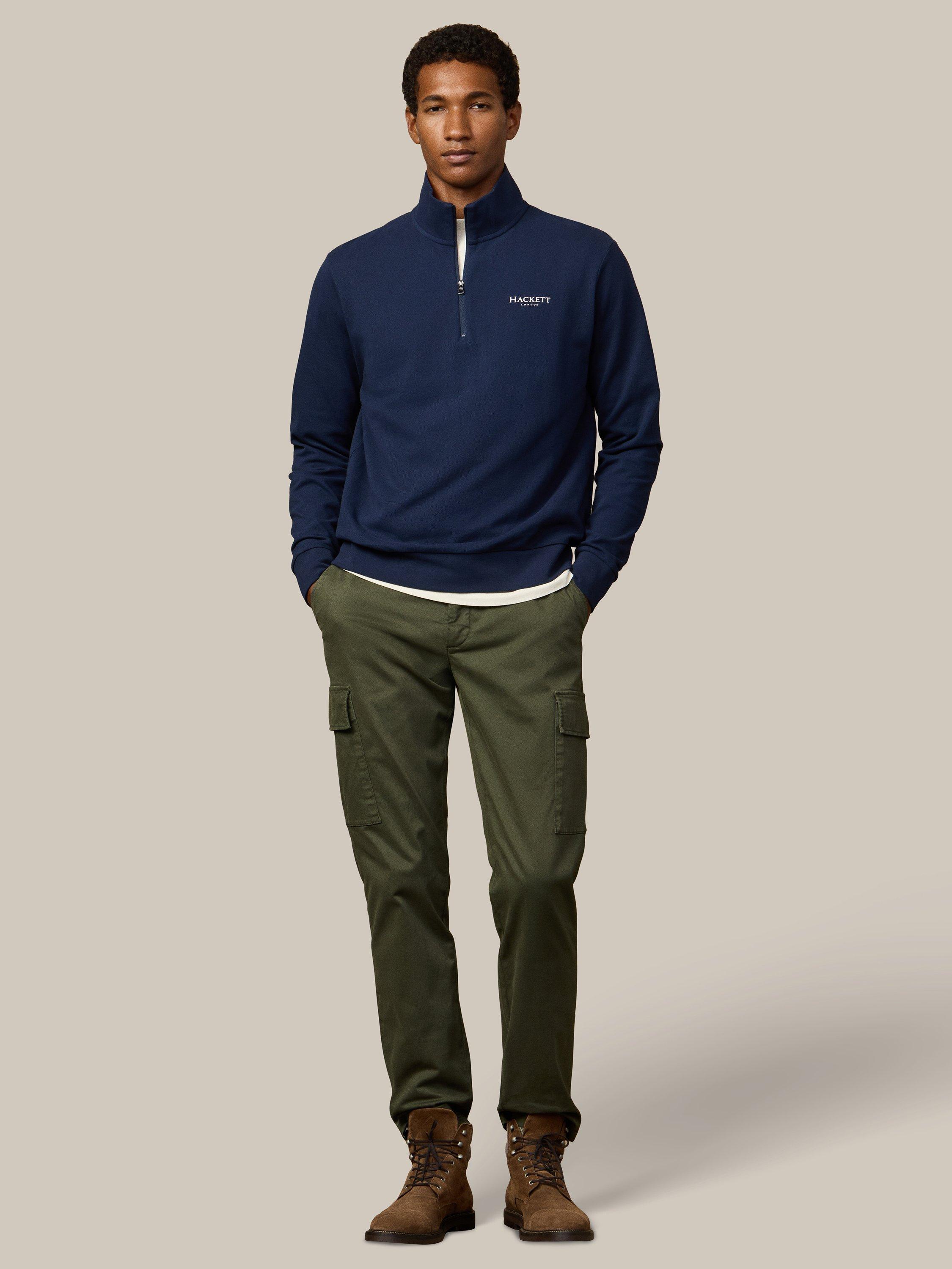 Product image 2 of 8, which shows Hackett London Cotton Quarter-Zip Sweatshirt, Old Navy, XXXL
