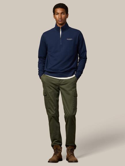 Hackett London Heritage Quarter Zip Cotton Sweatshirt - view 2, Old Navy