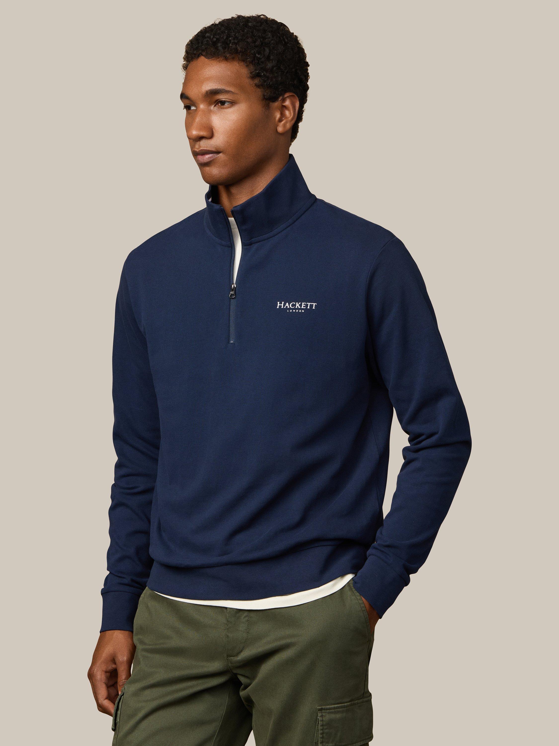 Product image 7 of 8, which shows Hackett London Cotton Quarter-Zip Sweatshirt, Old Navy, XXXL