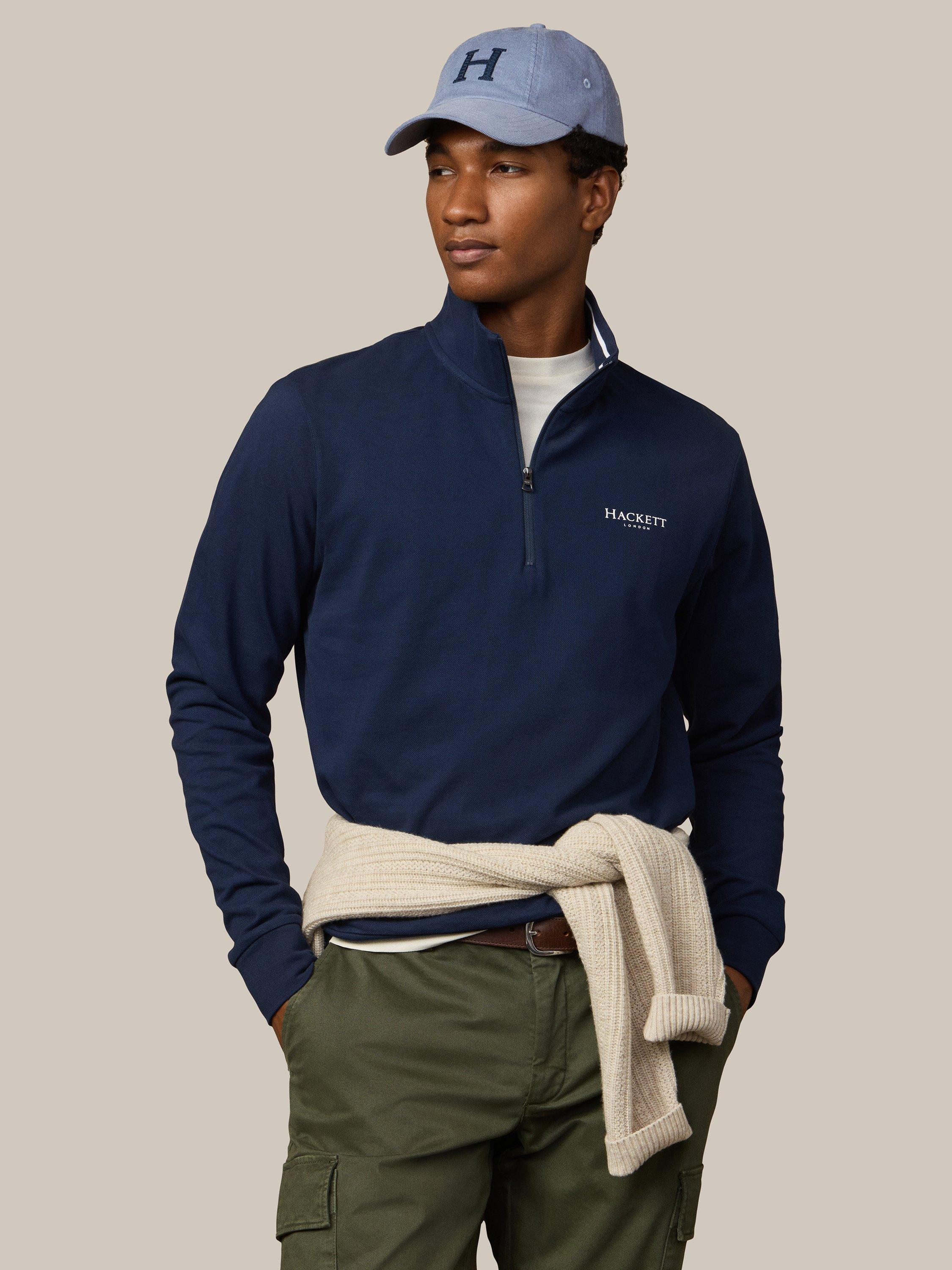 Product image 8 of 8, which shows Hackett London Cotton Quarter-Zip Sweatshirt, Old Navy, XXXL