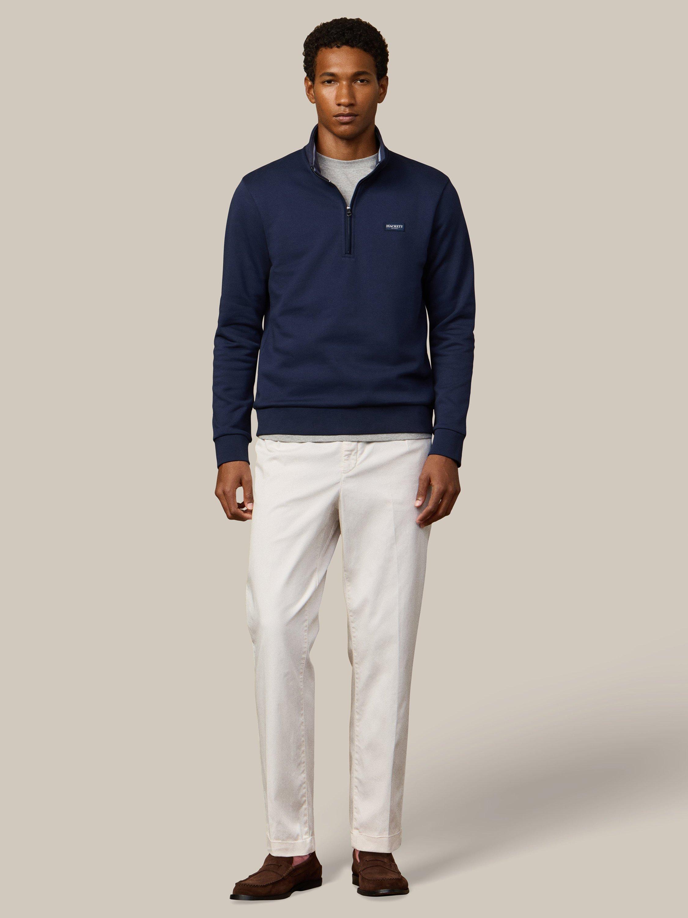 Product image 2 of 8, which shows Hackett London Quarter-Zip Cotton Sweatshirt, Old Navy, XS