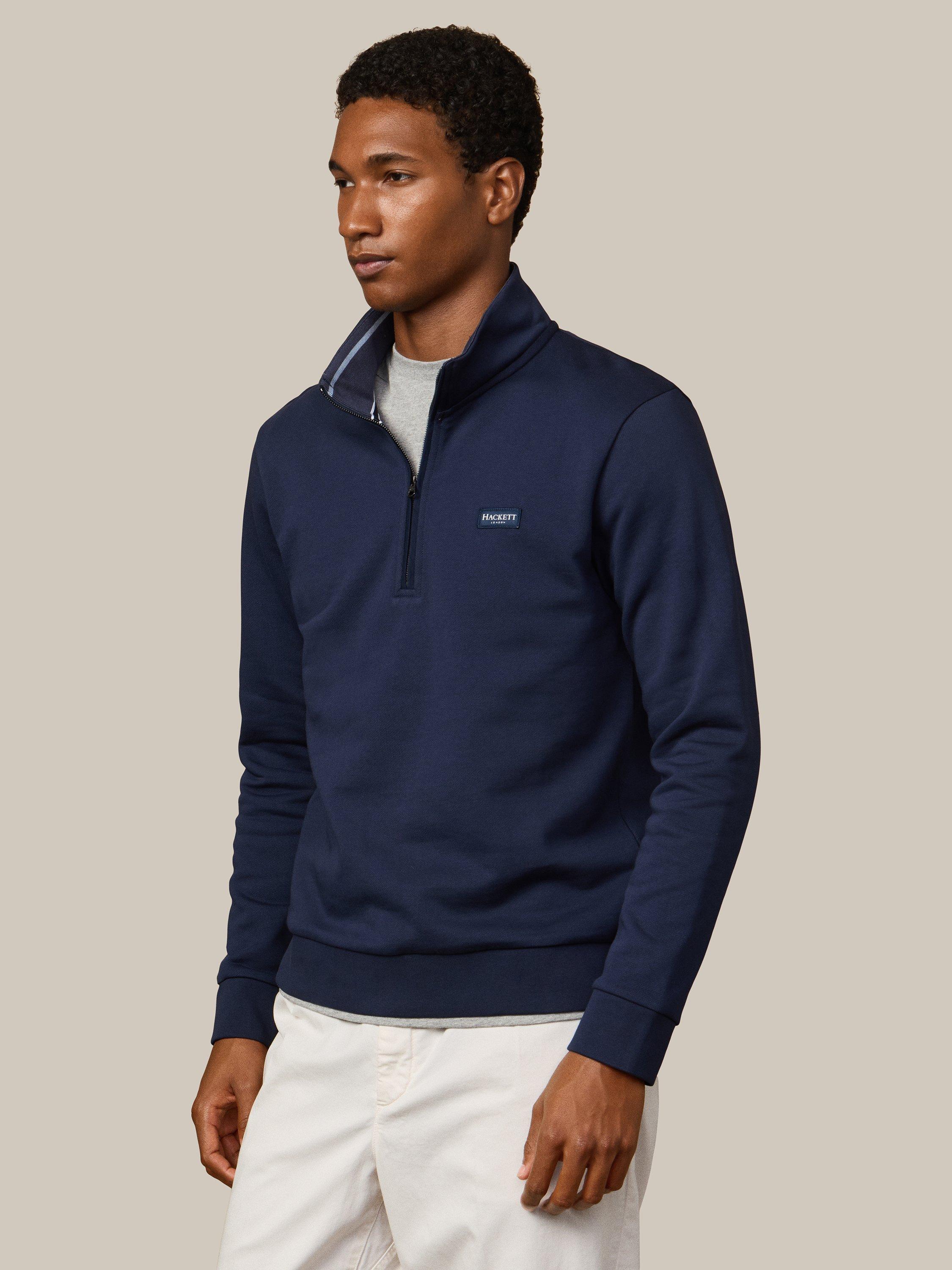 Product image 7 of 8, which shows Hackett London Quarter-Zip Cotton Sweatshirt, Old Navy, XS
