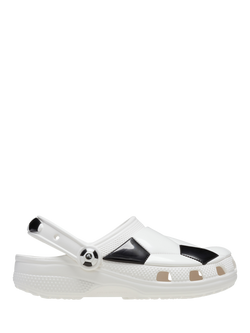 Crocs Kids' Classic Football Clogs, White/Black, White/Black