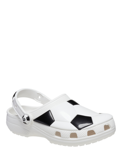 Crocs Kids' Classic Football Clogs, White/Black - view 2, White/Black