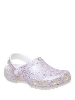 Crocs Kids' Classic Fantasy Glitter Clogs, White Fantasy - view 2, White Fantasy