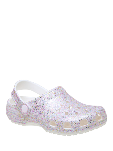 Crocs Kids' Classic Fantasy Glitter Clogs, White Fantasy - view 2, White Fantasy