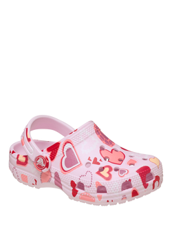 Crocs Kids' Classic Hearts Clogs, Pink Milk/Hearts - view 2, Pink Milk/Hearts