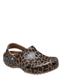 Crocs Kids' Classic Animal Leopard Clogs - view 2, Sepia/Brown