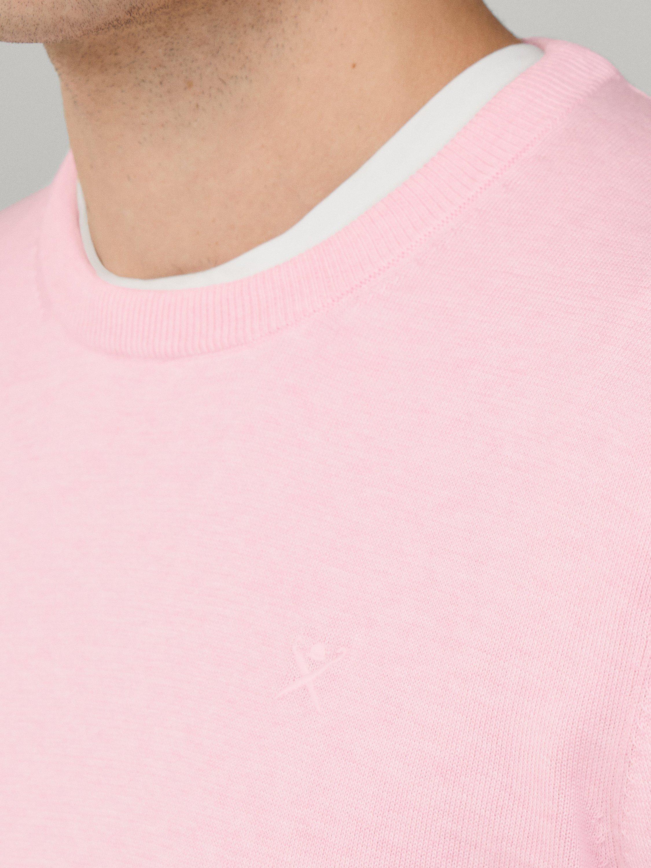 Product image 6 of 11, which shows Hackett London Cotton-Silk Crew Neck Jumper, Baby Pink, XXXL