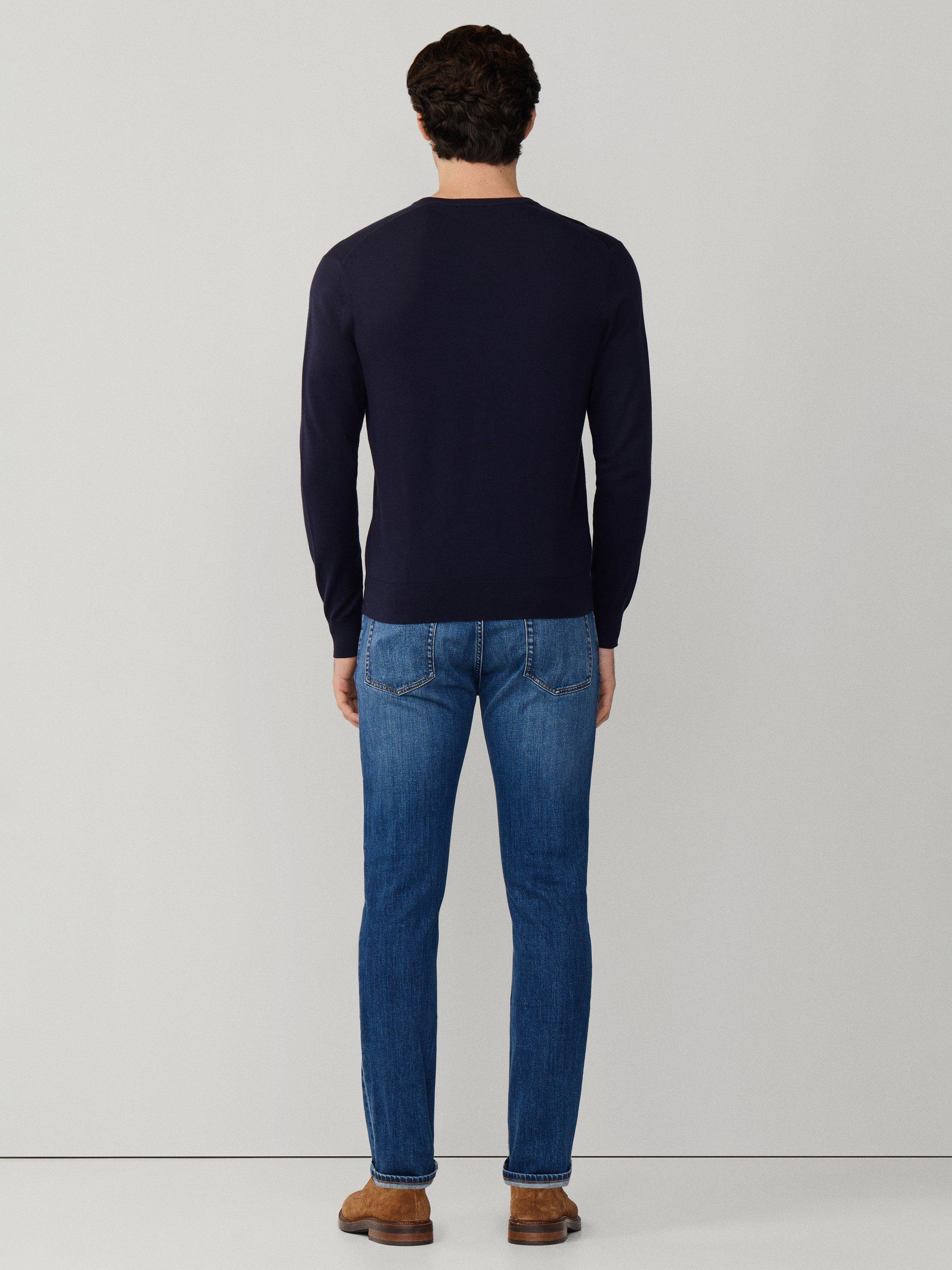 Product image 3 of 8, which shows Hackett London Cotton with Silk V-Neck Jumper, Old Navy, XS