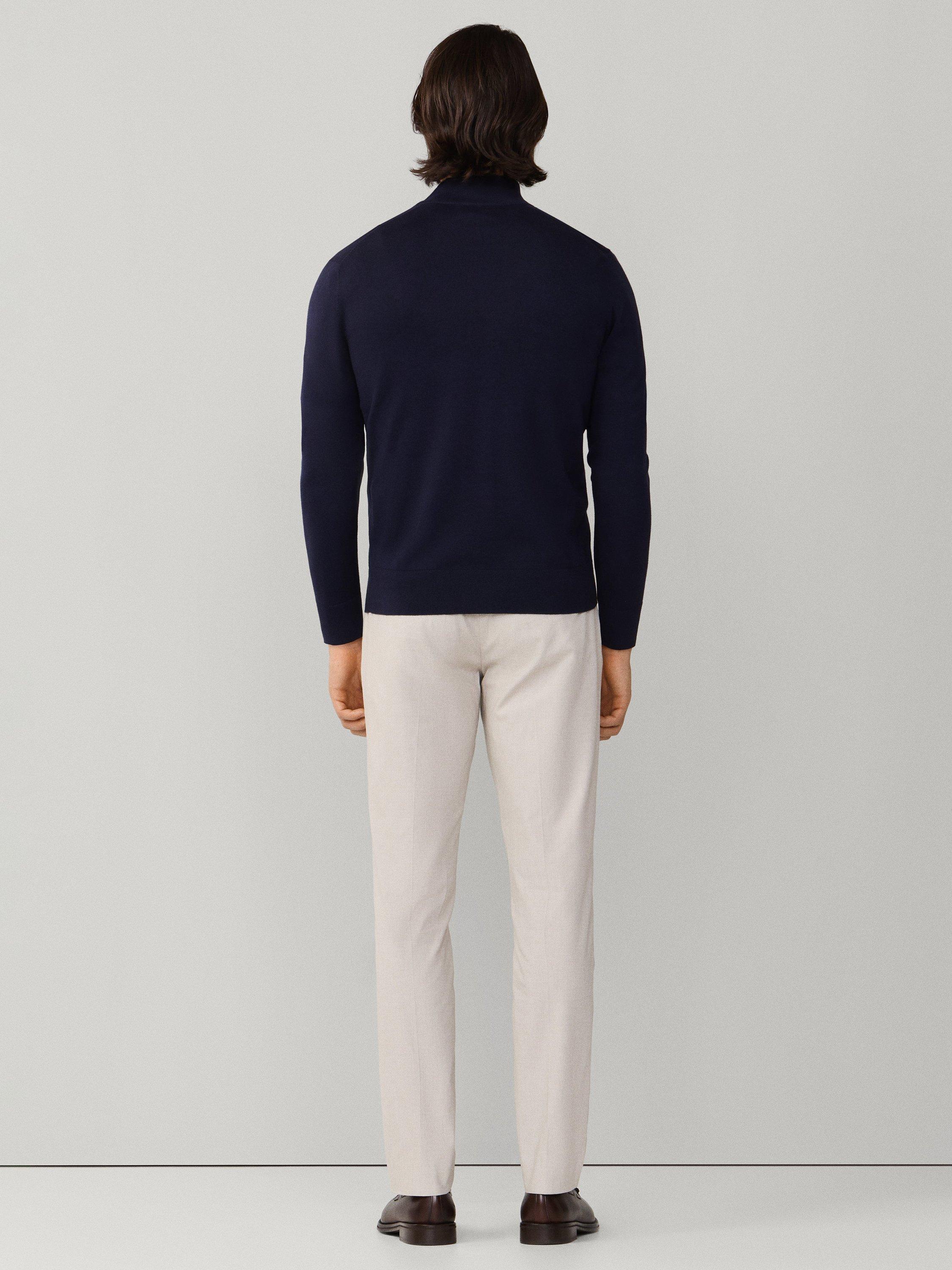 Product image 3 of 7, which shows Hackett London Cotton with Silk Quarter-Zip Jumper, Old Navy, XS