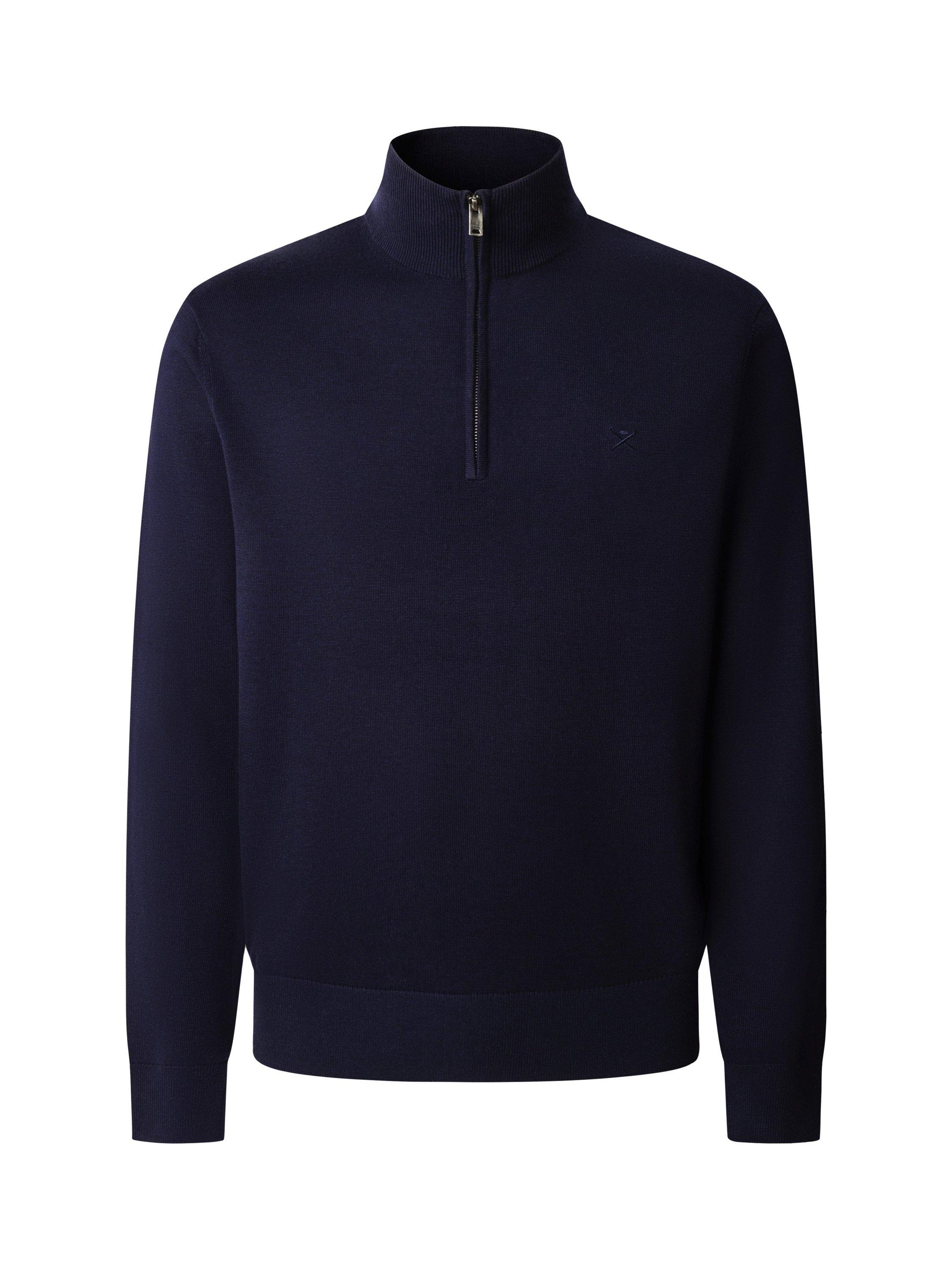 Product image 4 of 7, which shows Hackett London Cotton with Silk Quarter-Zip Jumper, Old Navy, XS