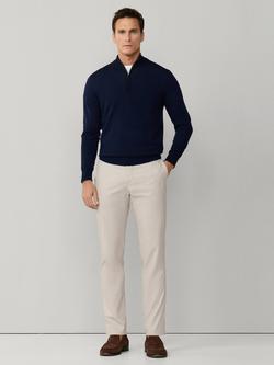 Hackett London Merino Wool Regular Fit Quarter-Zip Jumper, Old Navy - view 2, Old Navy