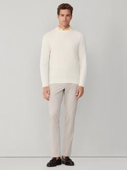 Hackett London Cotton Blend Textured Knit Jumper, Off White - view 2, Off White