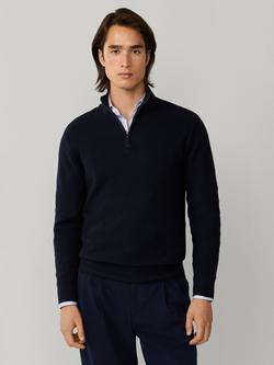 Hackett London Cotton Blend Quarter-Zip Jumper, Old Navy