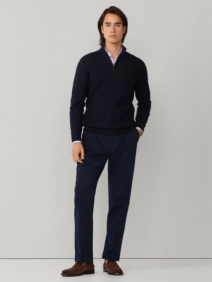 Hackett London Cotton Blend Quarter-Zip Jumper - view 2, Old Navy