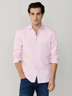 Hackett London City Tailored Fit Bengal Stripe Shirt, Pink, Pink