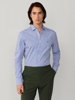 Hackett London Cotton Tailored Untucked Fit Brompton Button-Down Shirt, Navy, Navy