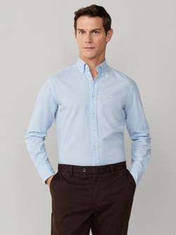 Hackett London Cotton Long Sleeve Tailored Shirt, Oxford Blue, Oxford Blue
