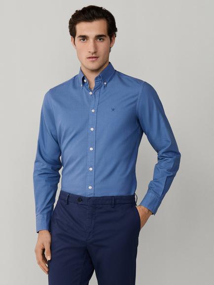 Hackett London Tailored Fit Garment Dyed Oxford Shirt, Eton Blue