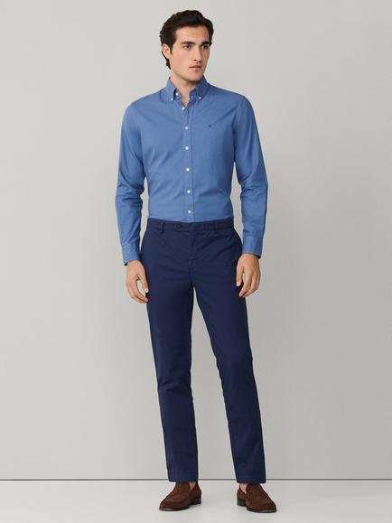 Hackett London Tailored Fit Garment Dyed Oxford Shirt - view 2, Eton Blue