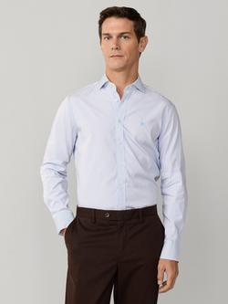 Hackett London City Classic Fit Stripe Cotton Poplin Shirt, Summer Blue, Summer Blue