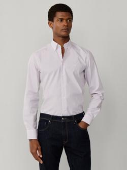 Hackett London City Tattersall Classic Fit Cotton Poplin Shirt, Light Red, Light Red