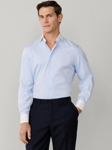 Hackett London Cotton Classic Fit Formal Shirt, Light Blue, Light Blue
