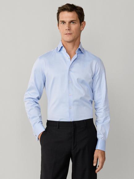 Hackett London Cotton Tailored Fit Formal Shirt, Light Blue, Light Blue
