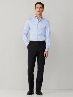 Hackett London Cotton Tailored Fit Formal Shirt, Light Blue - view 2, Light Blue