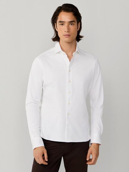 Hackett London Tailored Fit Cotton Shirt, Optic White, Optic White