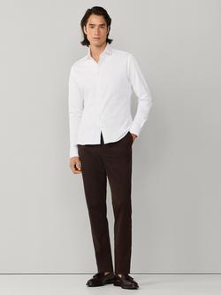 Hackett London Tailored Fit Cotton Shirt, Optic White - view 2, Optic White