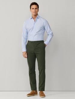 Hackett London Tailored Fit Textured Cotton Shirt, Sky Blue - view 2, Sky Blue