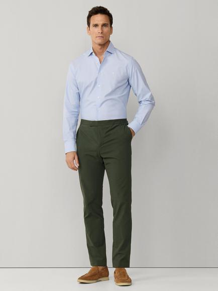 Hackett London Tailored Fit Textured Cotton Shirt - view 2, Sky Blue